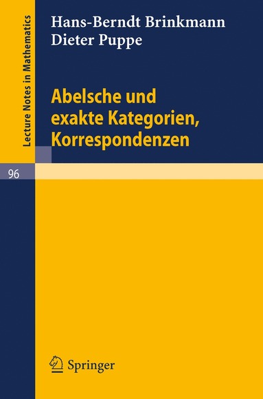 bokomslag Abelsche und exakte Kategorien, Korrespondenzen