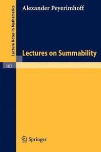 bokomslag Lectures on Summability