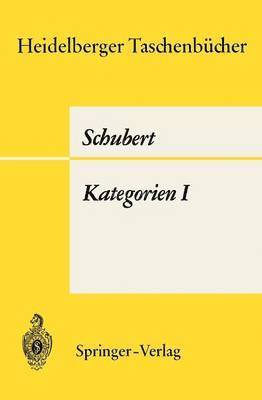 H. Schubert - Kategorien I, Häftad