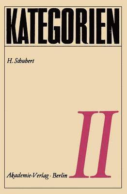 H. Schubert - Kategorien II, Häftad