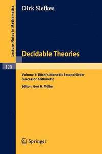 bokomslag Decidable Theories