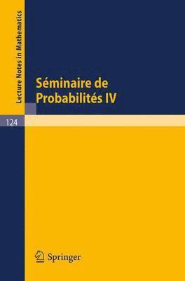 Sminaire de Probabilits IV 1