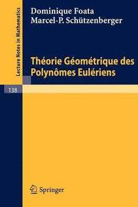 bokomslag Theorie Geometrique des Polynomes Euleriens