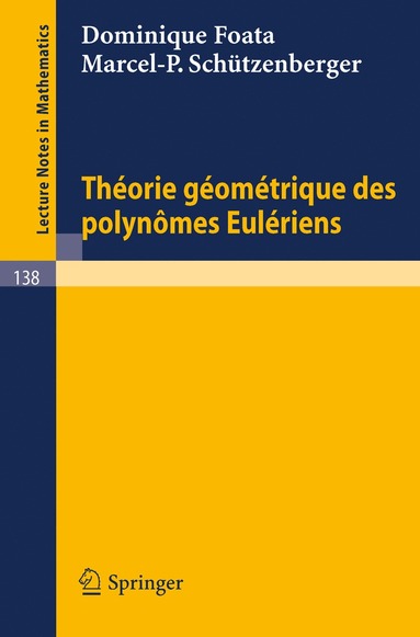 bokomslag Theorie Geometrique des Polynomes Euleriens