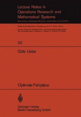 bokomslag Optimale Fahrpläne