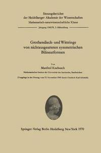 bokomslag Grothendieck- und Wittringe von nichtausgearteten symmetrischen Bilinearformen
