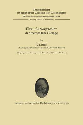 bokomslag ber Gurkrperchen der menschlichen Lunge