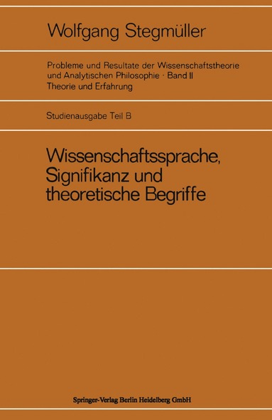 bokomslag Wissenschaftssprache, Signifikanz und theoretische Begriffe