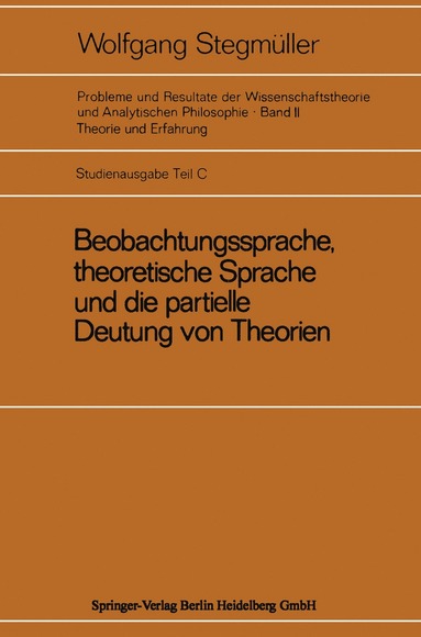 bokomslag Beobachtungssprache, theoretische Sprache und die partielle Deutung von Theorien