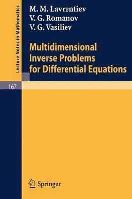 Multidimensional Inverse Problems for Differential Equations 1