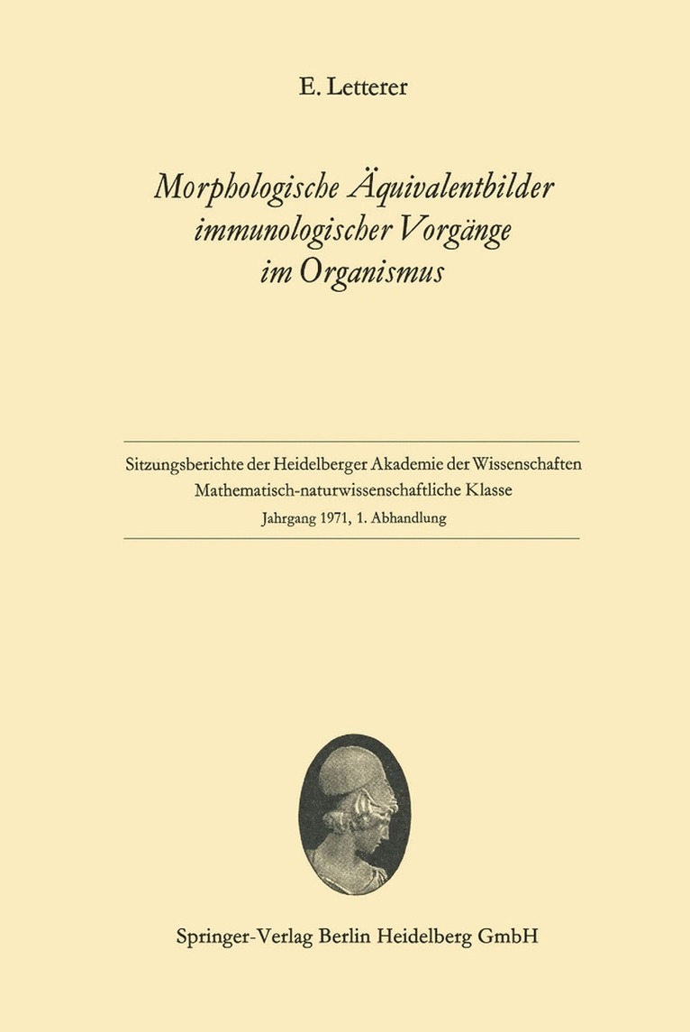 Erich Letterer, J'Urgen Herzog - Morphologische Äquivalentbilder immunologischer Vorgänge im Organismus, Häftad
