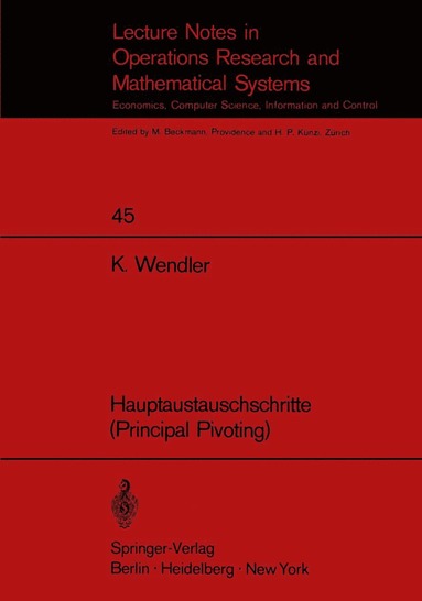 bokomslag Hauptaustauschschritte (Principal Pivoting)