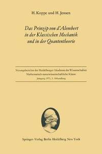 bokomslag Das Prinzip von dAlembert in der Klassischen Mechanik und in der Quantentheorie