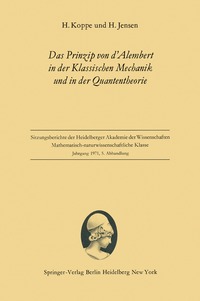 bokomslag Das Prinzip von d'Alembert in der Klassischen Mechanik und in der Quantentheorie