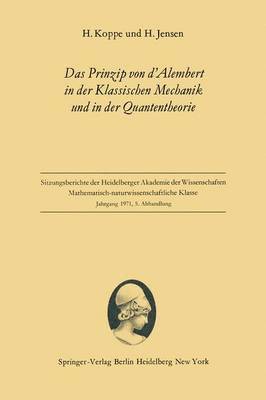 bokomslag Das Prinzip von dAlembert in der Klassischen Mechanik und in der Quantentheorie