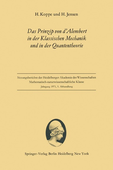 bokomslag Das Prinzip von d'Alembert in der Klassischen Mechanik und in der Quantentheorie