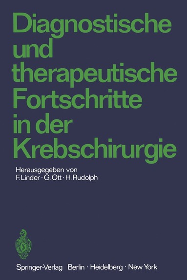 bokomslag Diagnostische und therapeutische Fortschritte in der Krebschirurgie