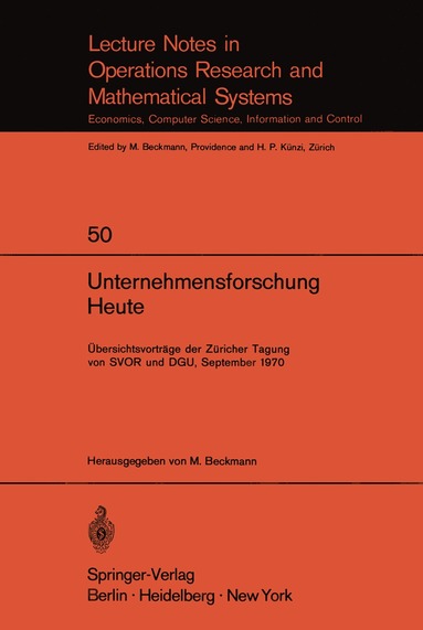bokomslag Unternehmensforschung Heute