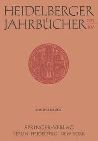 bokomslag Heidelberger Jahrbücher