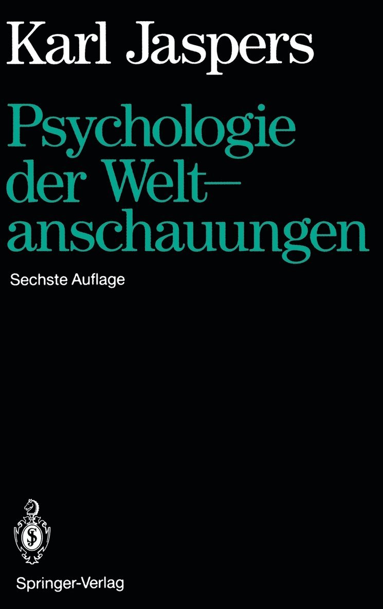 Psychologie der Weltanschauungen 1