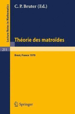 bokomslag Theorie des Matroides
