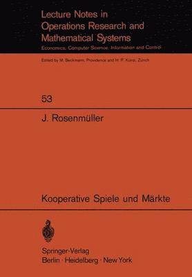 bokomslag Kooperative Spiele und Märkte