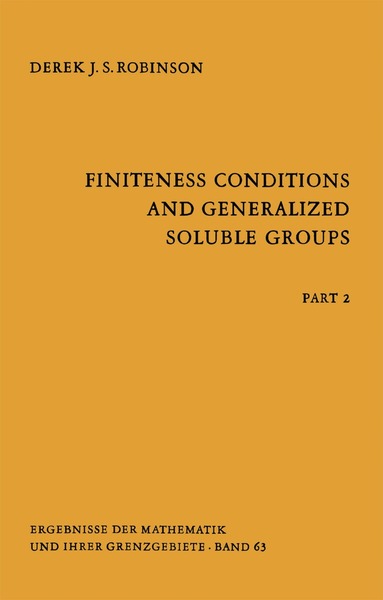 Derek J.S. Robinson - Finiteness Conditions and Generalized Soluble Groups, Inbunden