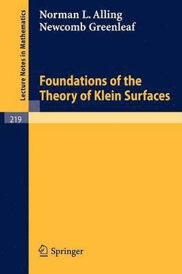 bokomslag Foundations of the Theory of Klein Surfaces