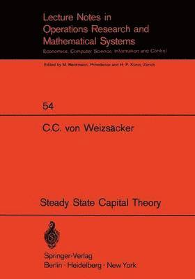 Steady State Capital Theory 1