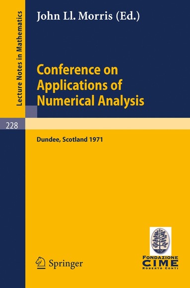 bokomslag Conference on Applications of Numerical Analysis