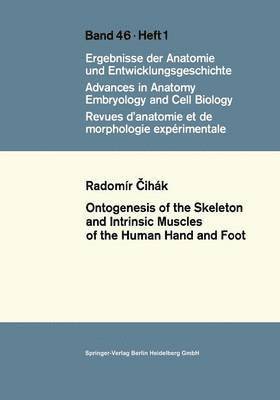 bokomslag Ontogenesis of the Skeleton and Intrinsic Muscles of the Human Hand and Foot