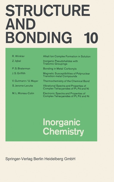 Xue Duan, Lutz H. Gade, Gerard Parkin, Kenneth R. Poeppelmeier, Fraser Andrew Armstrong, Mikio Takano, David Michael P. Mingos - Inorganic Chemistry, Häftad