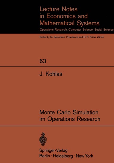Juerg Kohlas - Monte Carlo Simulation im Operations Research, Häftad