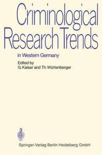 bokomslag Criminological Research Trends in Western Germany