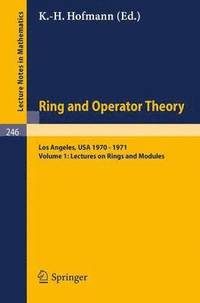 bokomslag Tulane University Ring and Operator Theory Year, 1970-1971