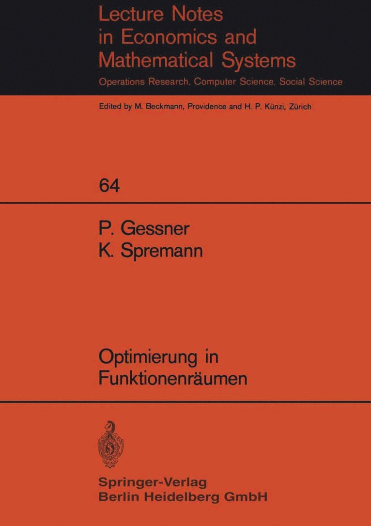 Optimierung in Funktionenrumen 1