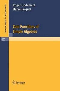 bokomslag Zeta Functions of Simple Algebras