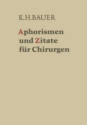 bokomslag Aphorismen und Zitate fur Chirurgen