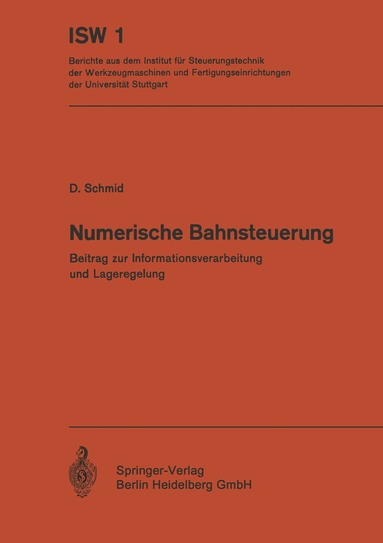 D. Schmid - Numerische Bahnsteuerung, Häftad