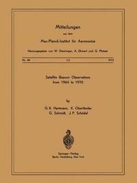 bokomslag Satellite Beacons Observations from 1964 to 1970