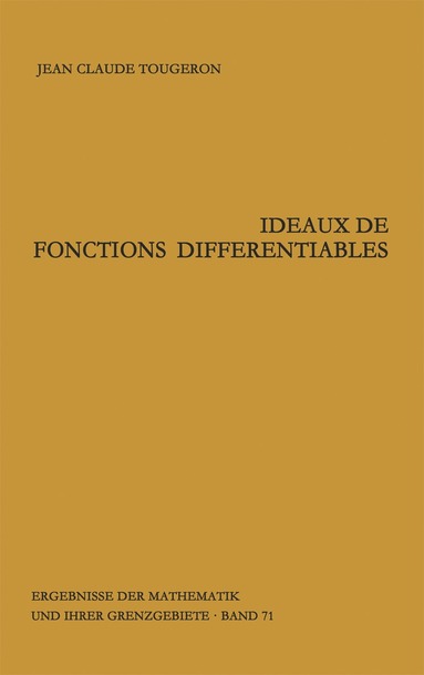 Jean-Claude Tougeron - Ideaux de fonctions différentiables, Inbunden