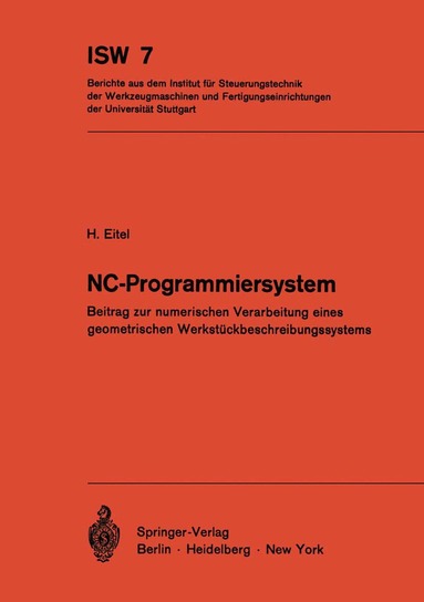 H. Eitel - NC-Programmiersystem, Häftad