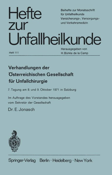 E. Jonasch - Verhandlungen der Österreichischen Gesellschaft für Unfallchirurgie, Häftad
