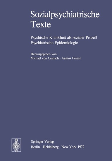 M.v. Cranach, A. Finzen - Sozialpsychiatrische Texte, Häftad