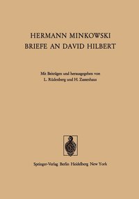 bokomslag Hermann Minkowski Briefe an David Hilbert