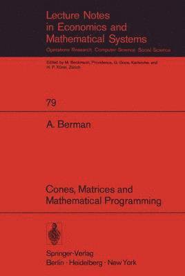 bokomslag Cones, Matrices and Mathematical Programming