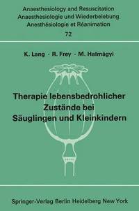 bokomslag Therapie lebensbedrohlicher Zustnde bei Suglingen und Kleinkindern