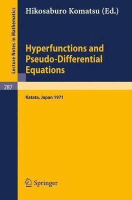 Hyperfunctions and Pseudo-Differential Equations 1
