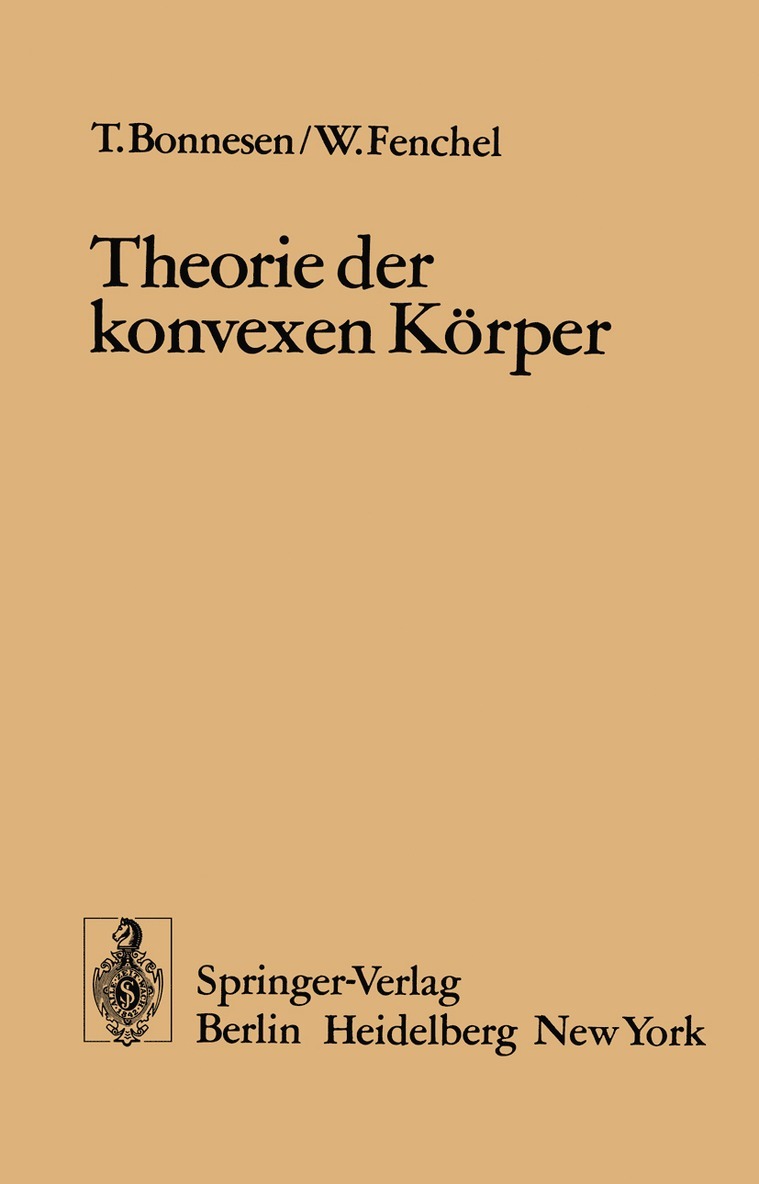 Theorie der konvexen Krper 1