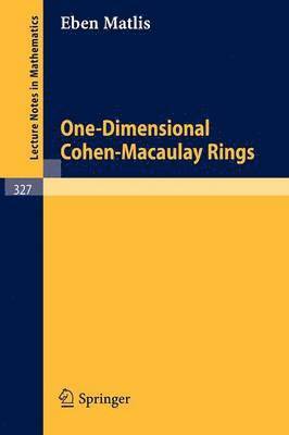 bokomslag One-Dimensional Cohen-Macaulay Rings